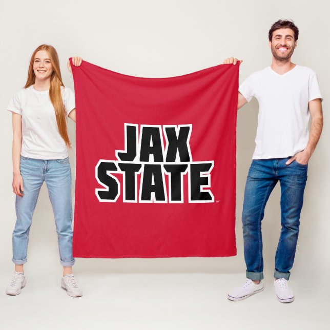 Jacksonville Staat University JAX STAAT Bold Text Fleecedecke (Beispiel)