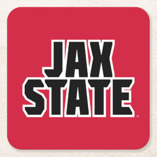 Jacksonville Staat University JAX STAAT Bold Text Rechteckiger Pappuntersetzer