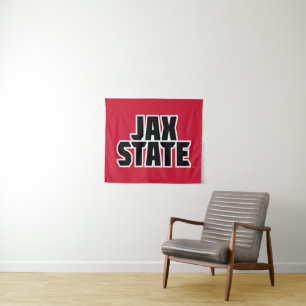 Jacksonville Staat University JAX STAAT Bold Text Wandteppich