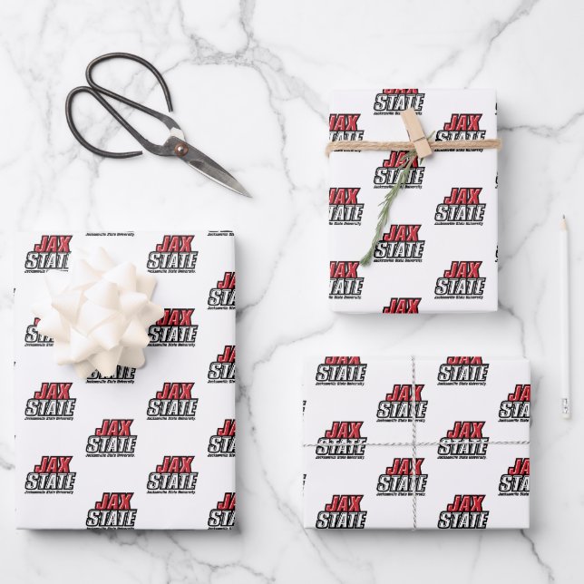 Jacksonville Staat University JAX STAAT Logo Geschenkpapier Set (Vorderseite)