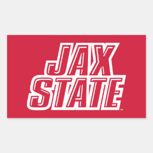 Jacksonville Staat University JAX STAAT Logo Rechteckiger Aufkleber