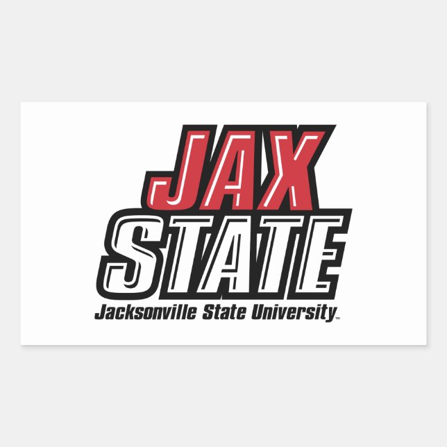 Jacksonville Staat University JAX STAAT Logo Rechteckiger Aufkleber (Vorderseite)