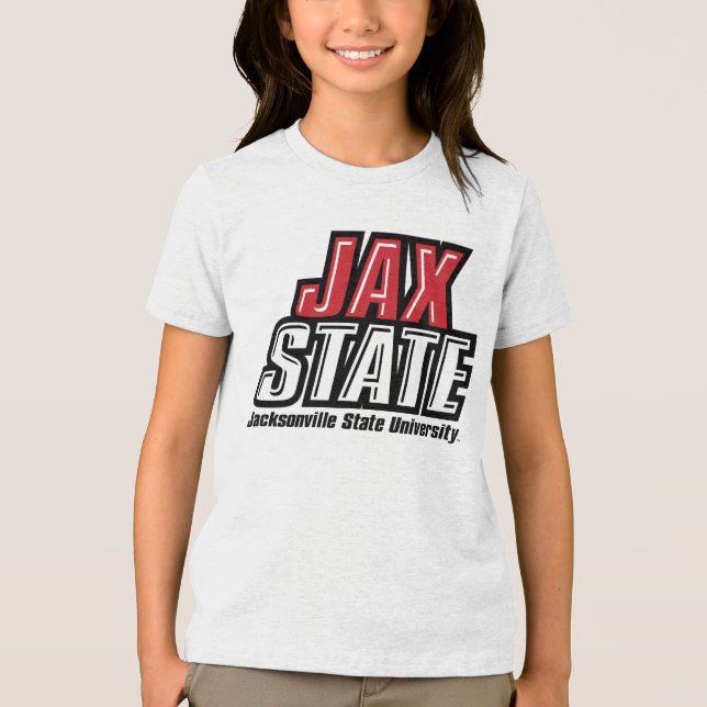 Jacksonville Staat University JAX STAAT Logo Tri-Blend Shirt (Vorderseite)