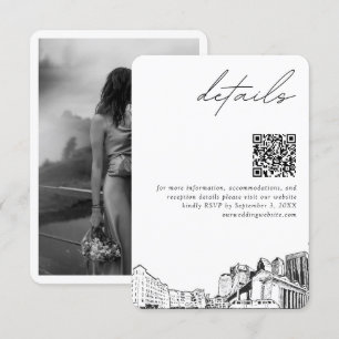 Jacksonville Wedding Details QR Code Small Begleitkarte