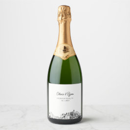 Jacksonville Wedding Personalisiert Champagne Labe