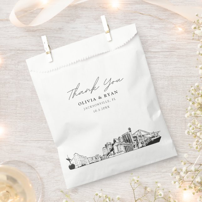 Jacksonville Wedding Personalisiert Favor Bag Geschenktütchen (Ausgeschnitten)