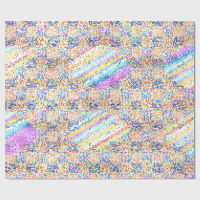 Jackuard bunte Strickmuster  Geschenkpapier (Flach)