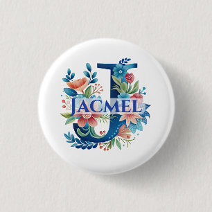 Jacmel J Knopf rund weiß/B Style Nr. 280305 Button