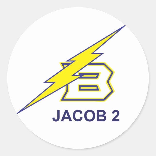 JACOB 2 RUNDER AUFKLEBER (Vorderseite)