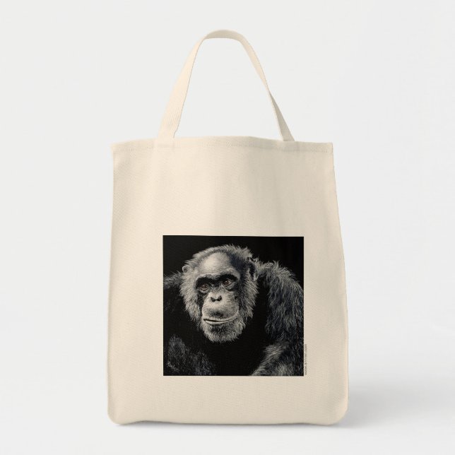 "Jacob" Chimpanzee Tote Bag Tragetasche (Vorne)
