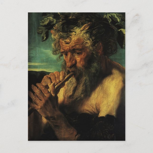 Jacob Jordaens - Büste des Satyr Postkarte (Vorderseite)