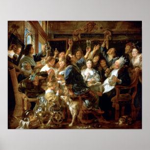 Jacob Jordaens Das Fest des Bean King Poster