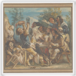 Jacob Jordaens - Eine Merry Company Aufkleber