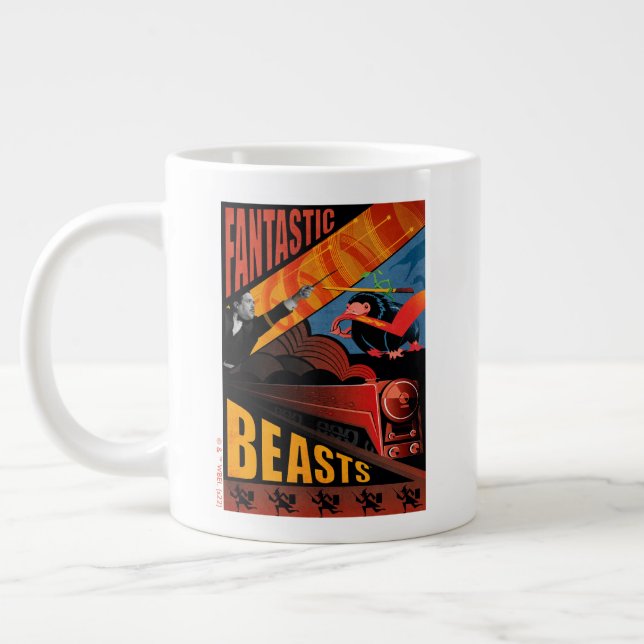 Jacob Kowalski Fantastische Bestien Vintage Poster Jumbo-Tasse (Links)
