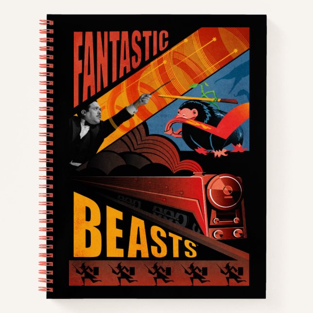 Jacob Kowalski Fantastische Bestien Vintage Poster Notizbuch (Vorderseite)
