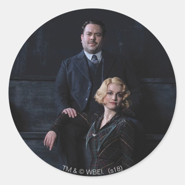JACOB KOWALSKI™ und QUEENIE GOLDSTEIN™ Foto Runder Aufkleber (Vorderseite)