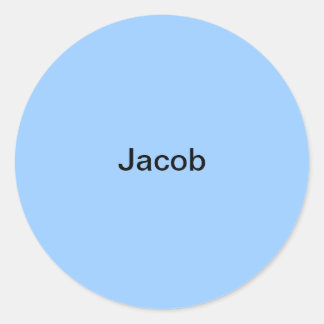 Jacob Light Blue Kids Nom Sticker Personnalisé