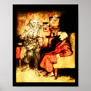 Jacob Marley Geist Scrooge Bah Humbug Weihnachten Poster