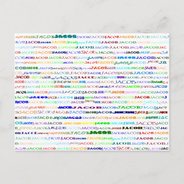 Jacob Text Design II Postkarte (Vorderseite)