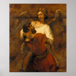 Jacob Wrestling mit dem Engel - Rembrandt - c1659 Poster