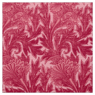 Jacobean Blumen-Damast, pinkfarben und hellrosa Stoff