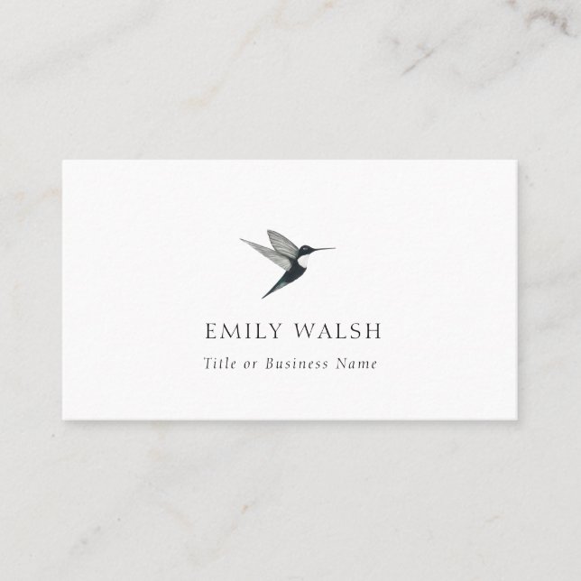 Jacobin Hummingbird Business Card Visitenkarte (Vorderseite)