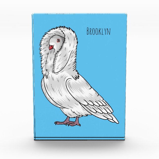 Jacobin-Taube-Cartoon Fotoblock (Vorderseite)