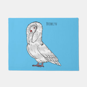 Jacobin-Taube-Cartoon Fußmatte