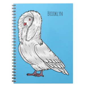 Jacobin-Taube-Cartoon Notizblock