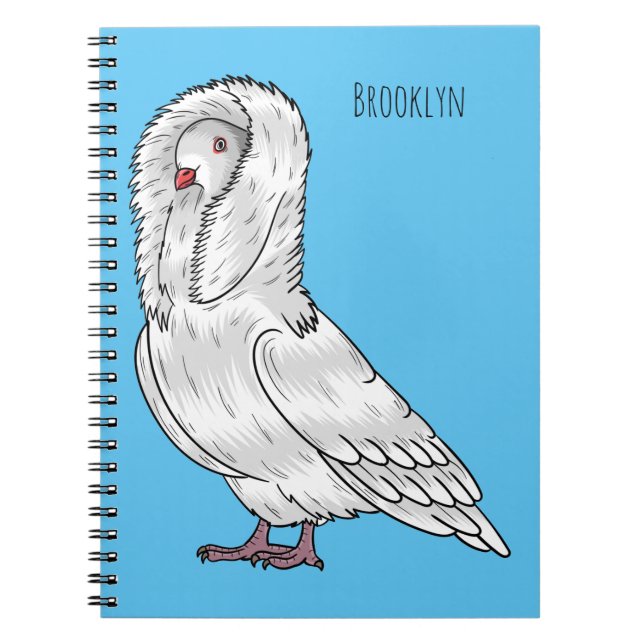 Jacobin-Taube-Cartoon Notizblock (Vorderseite)