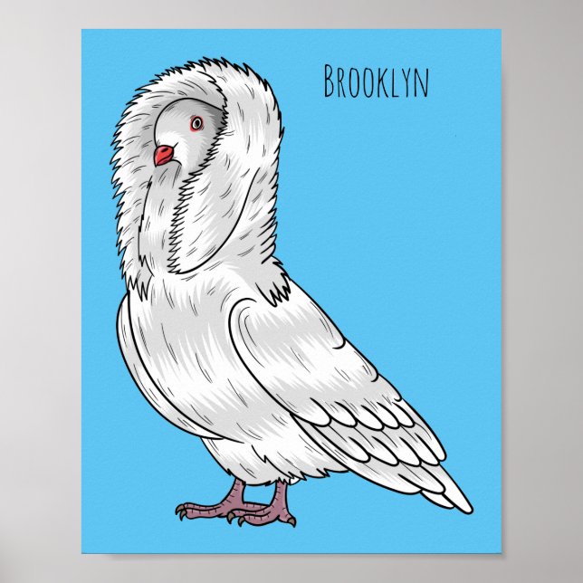 Jacobin-Taube-Cartoon Poster (Vorne)