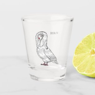 Jacobin-Taube-Cartoon Schnapsglas