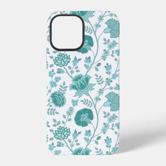 Jacobobobohne Blumenmuster Tees auf Weiß iPhone 12 Hülle (Rückseite)