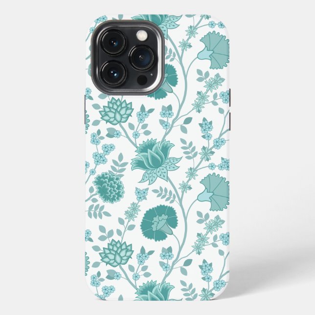 Jacobobobohne Blumenmuster Tees auf Weiß iPhone 13 Pro Max Hülle (Rückseite)