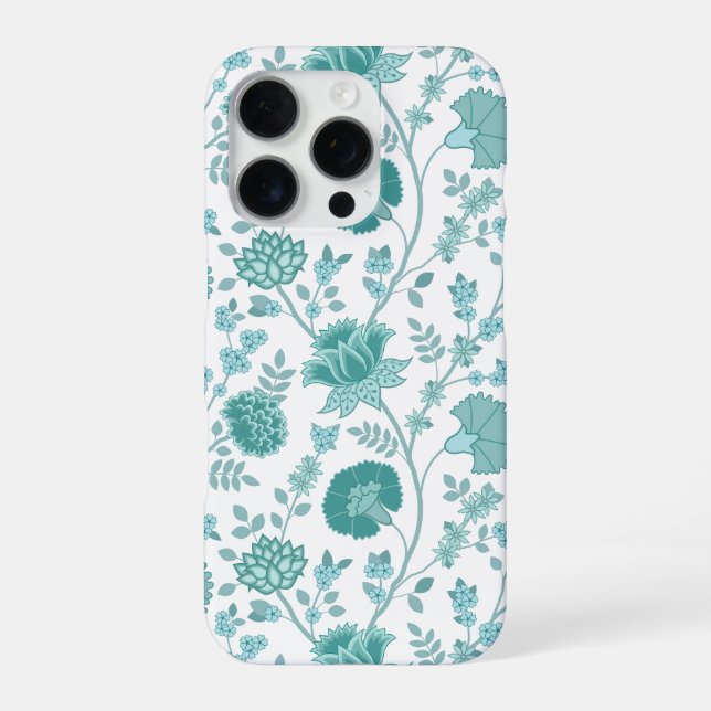 Jacobobobohne Blumenmuster Tees auf Weiß iPhone 16 Pro Hülle (Rückseite)