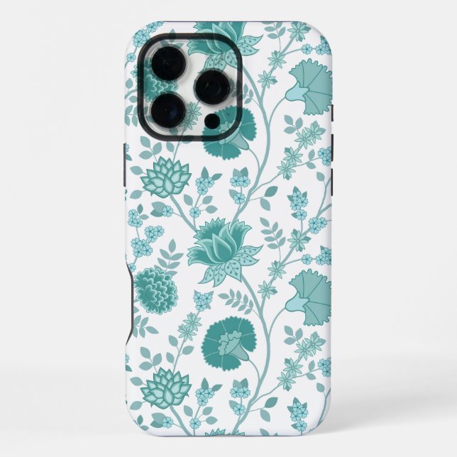 Jacobobobohne Blumenmuster Tees auf Weiß iPhone 16 Pro Max Hülle (Rückseite)