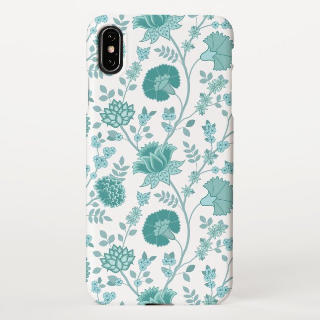 Jacobobobohne Blumenmuster Tees auf Weiß iPhone Hülle (Rückseite)