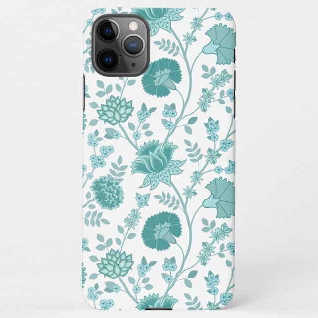 Jacobobobohne Blumenmuster Tees auf Weiß iPhone Hülle (Rückseite)