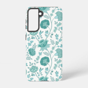 Jacobobobohne Blumenmuster Tees auf Weiß Samsung Galaxy Hülle