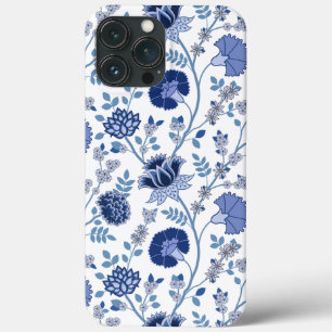 Jacobobobohnenfloral Big Pattern Blues auf Weiß Case-Mate iPhone Hülle