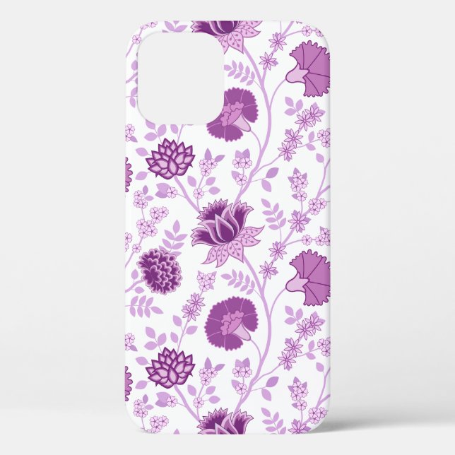 Jacobobobohnenflorale Big Pattern Pinks auf Weiß Case-Mate iPhone Hülle (Rückseite)
