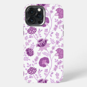 Jacobobobohnenflorale Big Pattern Pinks auf Weiß iPhone 13 Pro Max Hülle