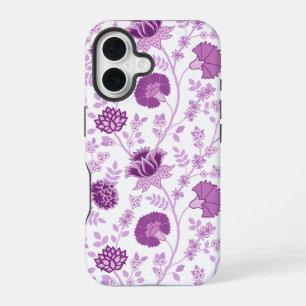 Jacobobobohnenflorale Big Pattern Pinks auf Weiß iPhone 16 Hülle
