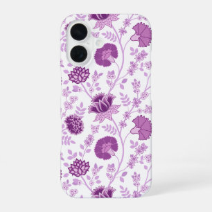 Jacobobobohnenflorale Big Pattern Pinks auf Weiß iPhone 16 Hülle