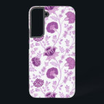 Jacobobobohnenflorale Big Pattern Pinks auf Weiß Samsung Galaxy Hülle<br><div class="desc">Jakobskulptur im Stil der Blumenmuster in kontrastfarbenen Pink auf weißem Hintergrund.</div>
