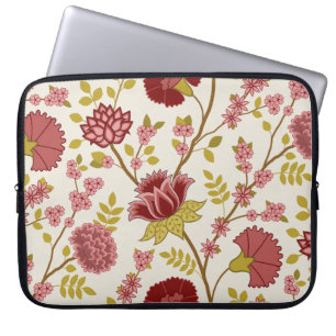 Jacobobohne Blumenmuster LG Muster Reds Pinks Gold Laptopschutzhülle