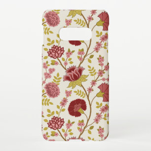 Jacobobohne Grosse Muster Reds Pinks Gold Creme Samsung Galaxy S10E Hülle