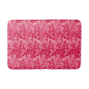 Jacobohne Blume Damask, Fuchsia und Light Pink Badematte