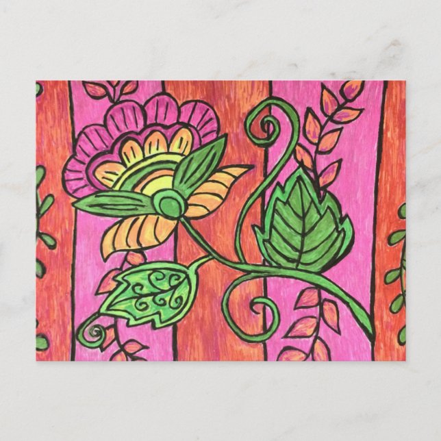 Jacobohne Blume Postcard Postkarte (Vorderseite)