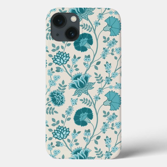 Jacobohne Blumenmuster Tees auf Creme Case-Mate iPhone Hülle (Rückseite)